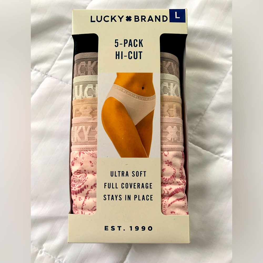 NIB Lucky Brand Ladies’ Hi-Cut, 5-Pack
